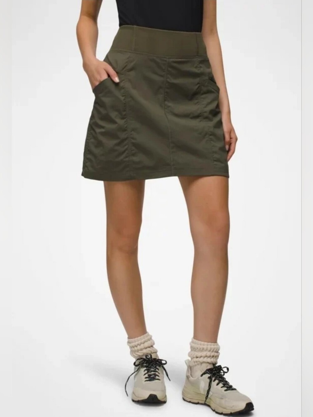 Prana Koen Hiking Skort Women's Size XXL Olive Green Activewear